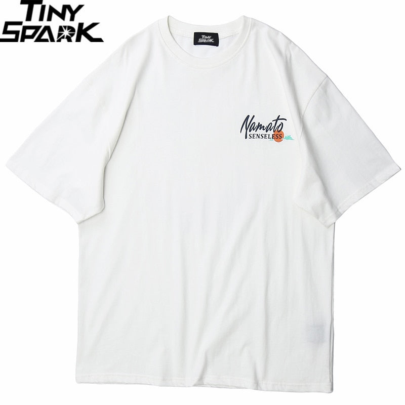 Great Wave T Shirts Hip Hop Mens Streetwear Harajuku Japanse Wave Tshirt Summer Short Sleeve T-Shirt Cotton Tops Tees Black-4