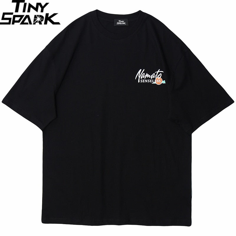 Great Wave T Shirts Hip Hop Mens Streetwear Harajuku Japanse Wave Tshirt Summer Short Sleeve T-Shirt Cotton Tops Tees Black-2