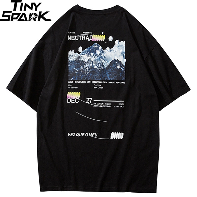 Hip Hop T Shirt Men Streetwear Iceberg Printed Tee Shirt Short Sleeve Cotton Casual T-Shirt Fashion Black Harajuku Tshirt-0