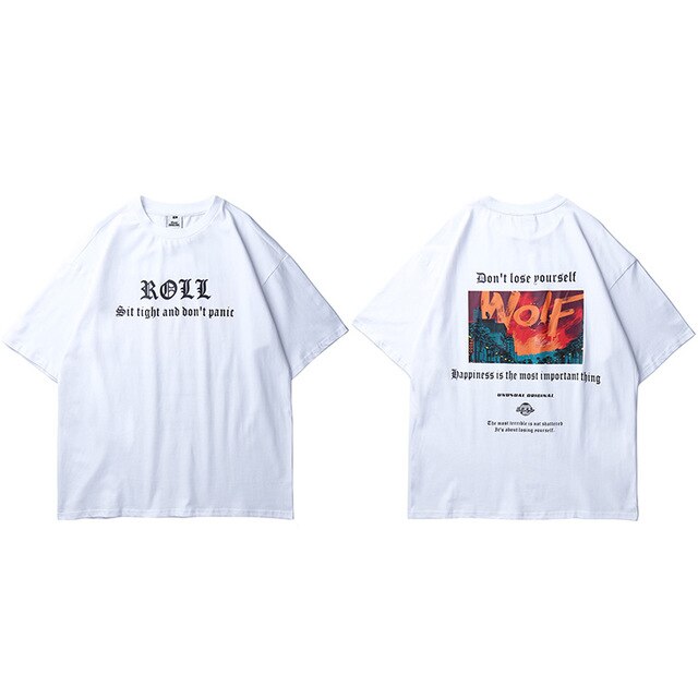 Oversize Hip Hop T Shirt Men Streetwear Harajuku Printed Tee Shirt Short Sleeve Cotton Casual T-Shirt Fashion Black Tshirt-6