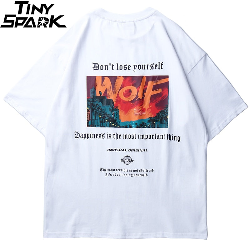 Oversize Hip Hop T Shirt Men Streetwear Harajuku Printed Tee Shirt Short Sleeve Cotton Casual T-Shirt Fashion Black Tshirt-3