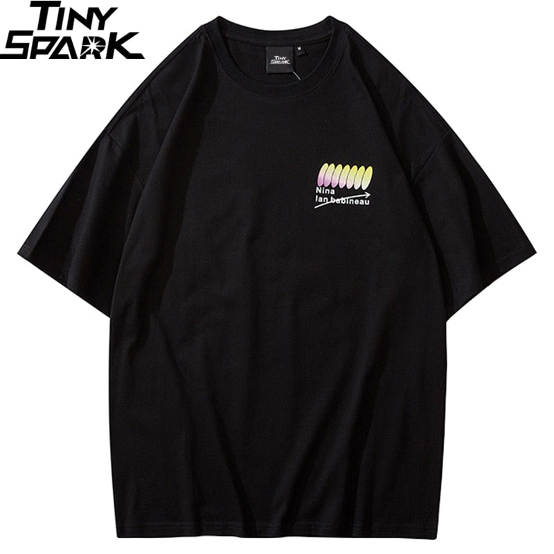 Hip Hop T Shirt Men Streetwear Iceberg Printed Tee Shirt Short Sleeve Cotton Casual T-Shirt Fashion Black Harajuku Tshirt-2